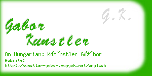 gabor kunstler business card